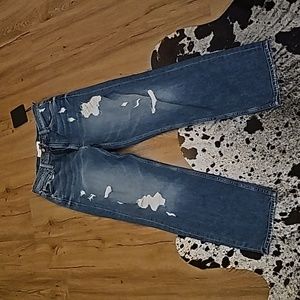 NWT Mother High Waisted Study Hover in Peaches and Scream wash sz 30